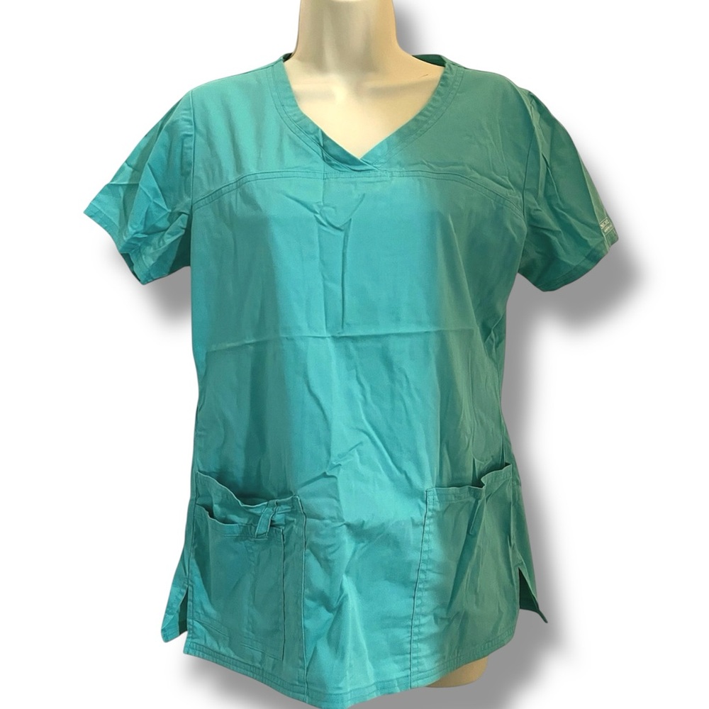 Cherokee Workwear Teal V-Neck Medical Nursing Tunic XS